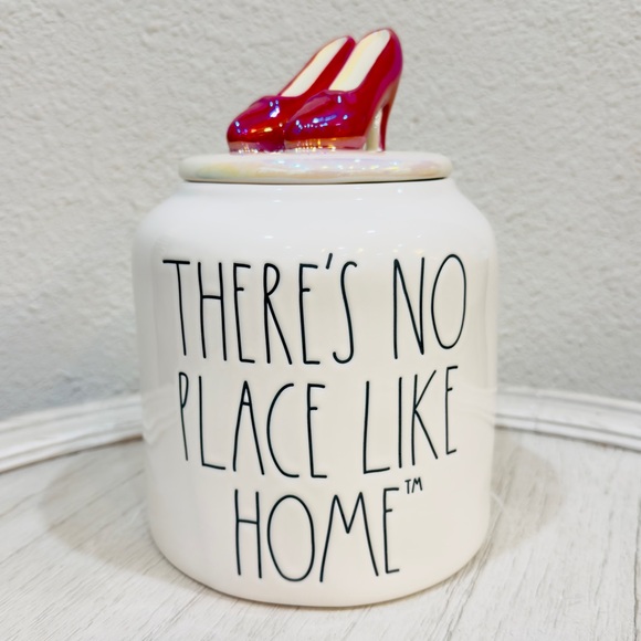 Rae Dunn There’s No Place Like Home Canister with Ruby Slippers Topper - Picture 1 of 6